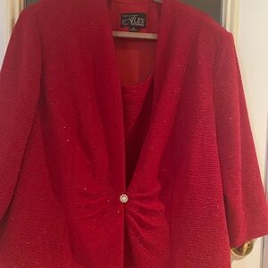 Alex Evenings Woman plus size 3X 2 piece sparkly jacket and shell.